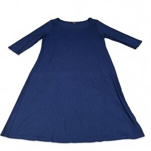 Eileen Fisher Blue long sleeve dress Women's Size Large